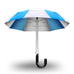 Umbrella Blue Icon 256x256 png